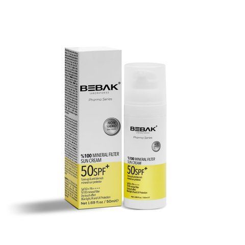 Сонцезахисний мінеральний крем для обличчя SPF 50+ Bebak Pharma, 50 мл 242010 фото