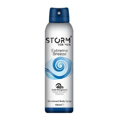 Чоловічий дезодорант-антиперспірант для тіла STORM Extreme Breeze, 150 ml 282676 фото