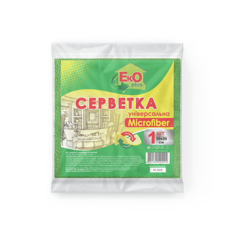 Мікрофибра Універсальна 1 шт ТМ EKO+ 30*30  20046-1 фото