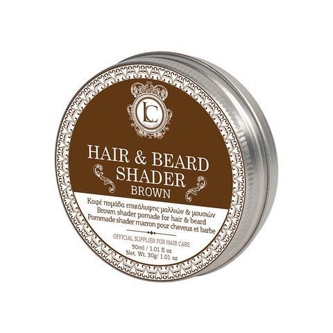 Коричнева помада для камуфляжу бороди та волосся BROWN BEARD AND HAIR SHADER POMADE 602350 фото
