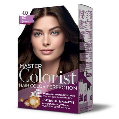 Фарба для волосся Master Colorist 4.0 Коричневий, 2x50 ml+2x50 ml+10 ml 302329 фото