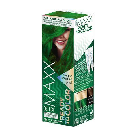 Фарба для волосся MAXX DELUXE Ready to color Зелений, 2x50 ml 302355 фото