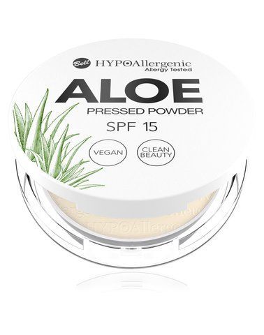 Пудра пресована Aloe Pressed Powder SPF15 02 Hypo Allergenic Bell HBF1092 фото
