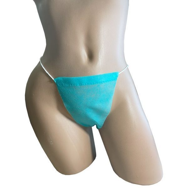 Трусики-стрінги одноразові Monaco Style S/M (50 шт.) бірюзові 88979 фото