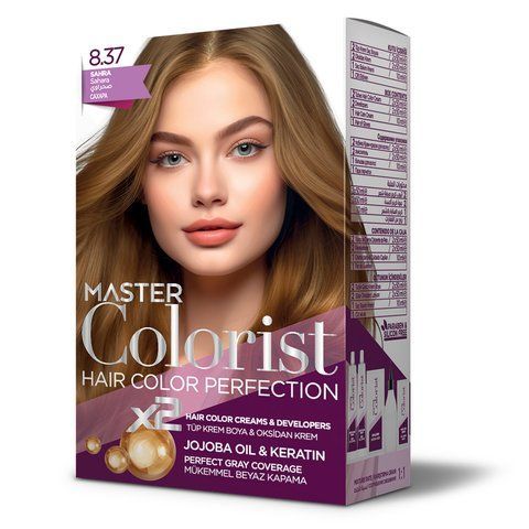 Фарба для волосся Master Colorist 8.37 Пісочний, 2x50 ml+2x50 ml+10 ml 302343 фото