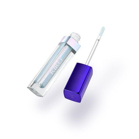 Блиск для губ з голографічним покриттям Kiko Milano Lumiverse My Holo Crush Lipgloss & Coat 3 мл 11010-01 Starlit Blue Aura фото