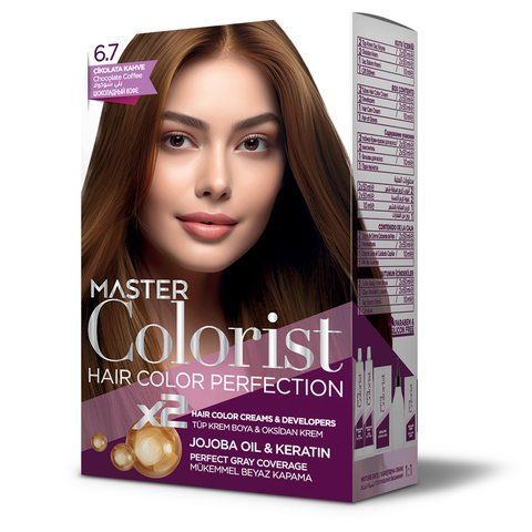 Фарба для волосся Master Colorist 6.7 Шоколадна кава, 2x50 ml+2x50 ml+10 ml 302333 фото
