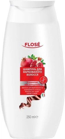 Шампунь Flose з гранатом для фарбованого волосся 250 мл 12977 фото