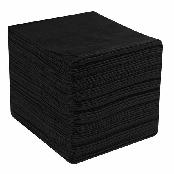 Рушники одноразові Etto Black Collection 40х70см (50шт. складені) гладкі 19015 фото