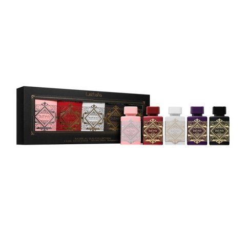 Подарунковий набір парфумів унісекс Lattafa Badee Al Oud Collection парфумована вода Noble Blush 5 мл + Sublime 5 мл + Amethyst 5 мл + Honor & Glory 5 мл + Oud for Glory 5 мл 12169 фото