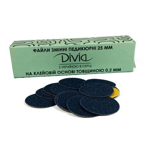 Набір змінних файлів Divia 220 грит до педикюрного диску L (100 шт) Di1527-220 фото