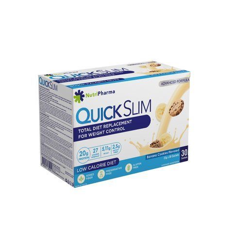 Коктейль Quick Slim "Банан з печивом", 30 саше по 23 г 204703 фото
