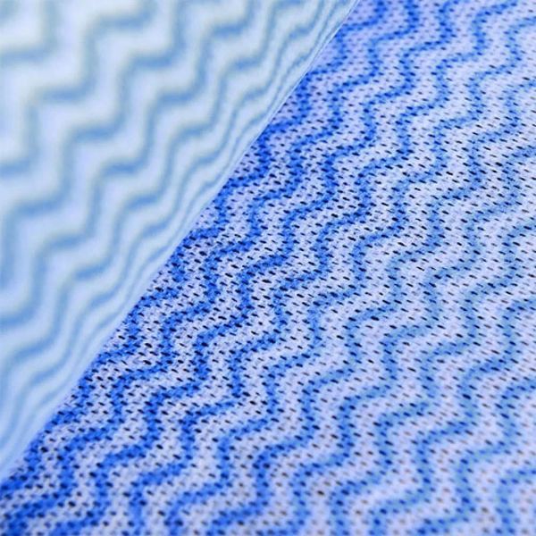 Серветки одноразові Etto 30х50см (100шт. в рулоні) блакитна хвиля 001827 фото