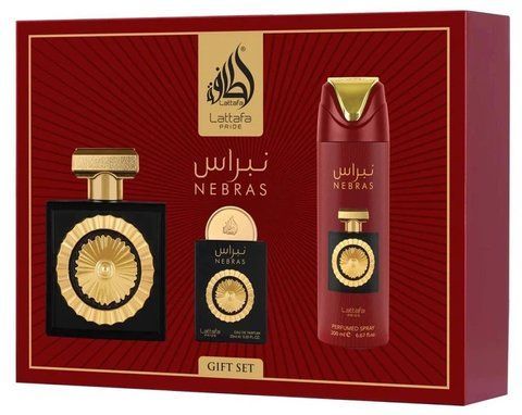 Набір унісекс Lattafa Perfumes Pride Nebras парфумована вода 100 мл + 20 мл + парфумований дезодорант 200 мл 12172 фото