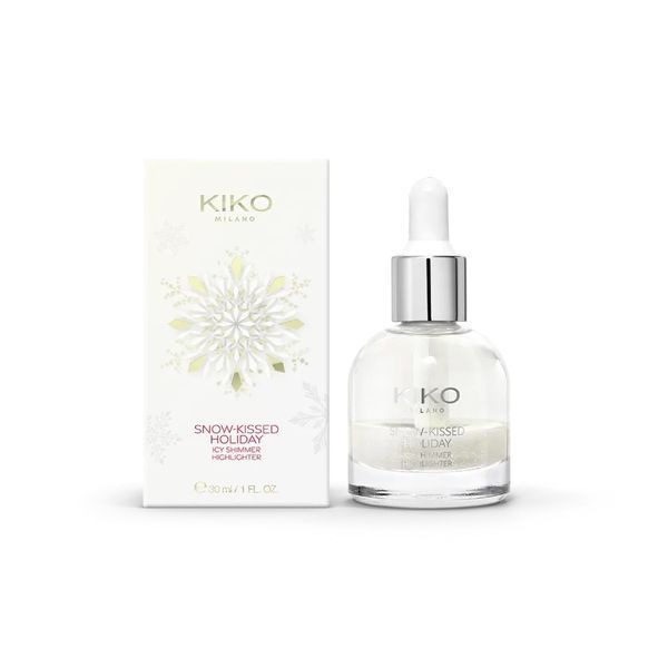 Рідкий хайлайтер із голографічним сяйвом Kiko Milano Snow-Kissed Holiday Icy Shimmer Highlighter 30 мл 9758 фото